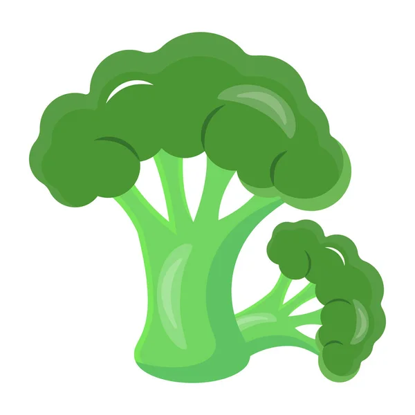 Icono Brócoli Ilustración Plana Para Web — Vector de stock