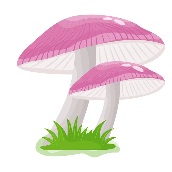 Icona Dei Funghi Cartone Animato Funghi Vettoriale Illustrazione Web Design — Vettoriale Stock