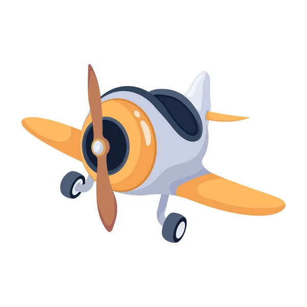 Speelgoed Vliegtuigpictogram Vectorillustratie — Stockvector