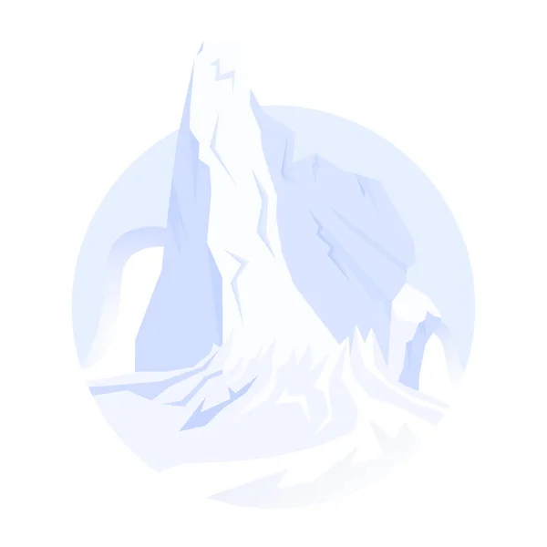 Iceberg Icono Diseño Dibujos Animados — Vector de stock