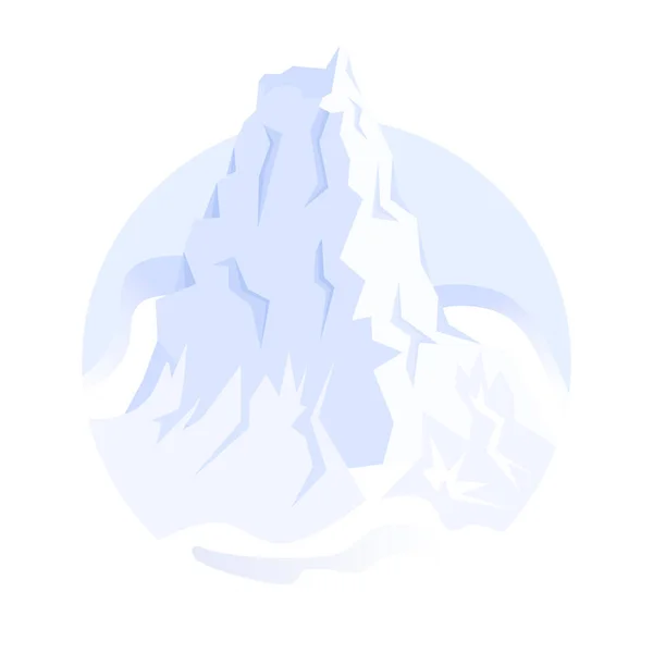Bir Buzdağının Vektör Çizimi — Stok Vektör