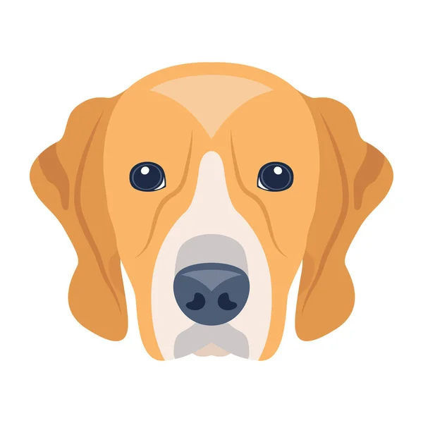 Милое Собачье Лицо Закрытыми Глазами Векторная Иллюстрация — стоковый вектор