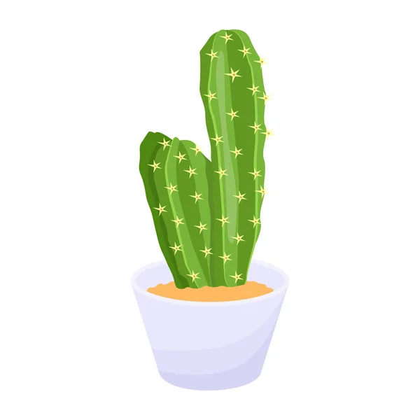 Icône Cactus Illustration Dessin Animé Icône Vectorielle Végétale Verte Pour — Image vectorielle