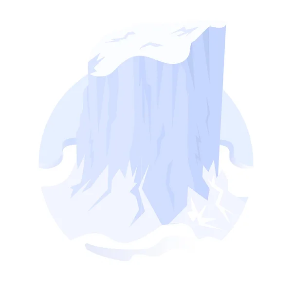 Ikona Góry Lodowej Płaska Ilustracja Projektu Logo Wektora Górskiego — Wektor stockowy
