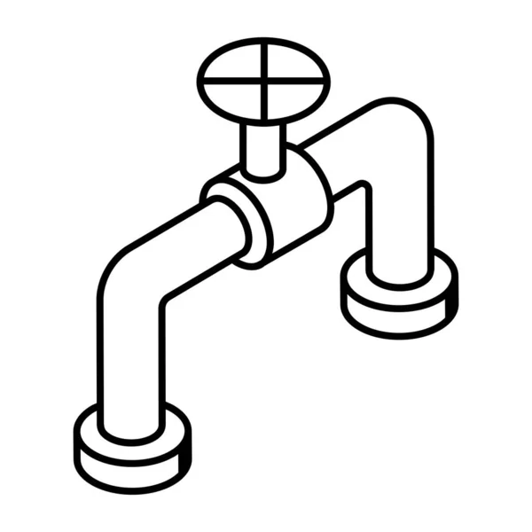 Ícone Torneira Água Ilustração Esboço — Vetor de Stock