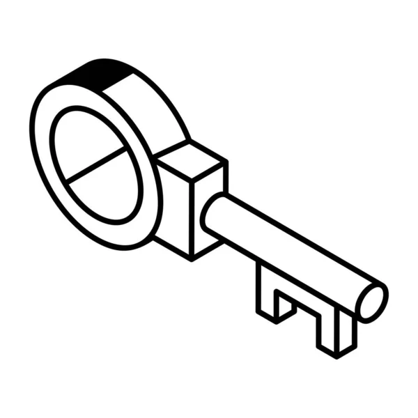 Vector Icon Old Key — Stock Vector