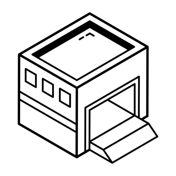 Garage Building Icon Vector Illustration Design — Stock Vector