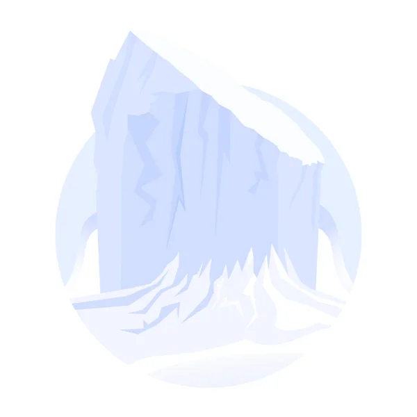 Iceberg Icône Blanche Illustration Vectorielle — Image vectorielle