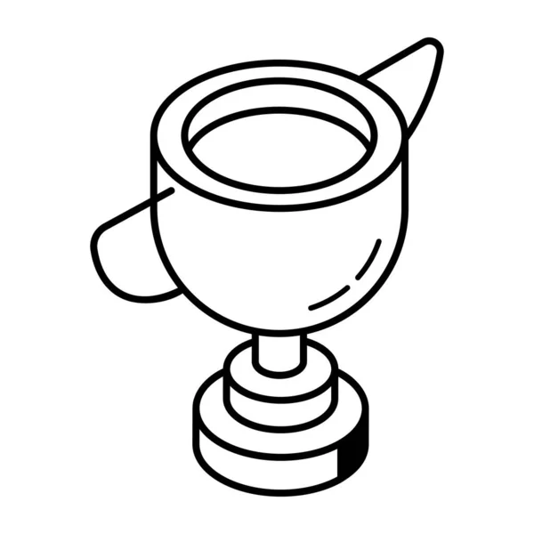 Ícone Taça Troféu Ilustração Esboço — Vetor de Stock
