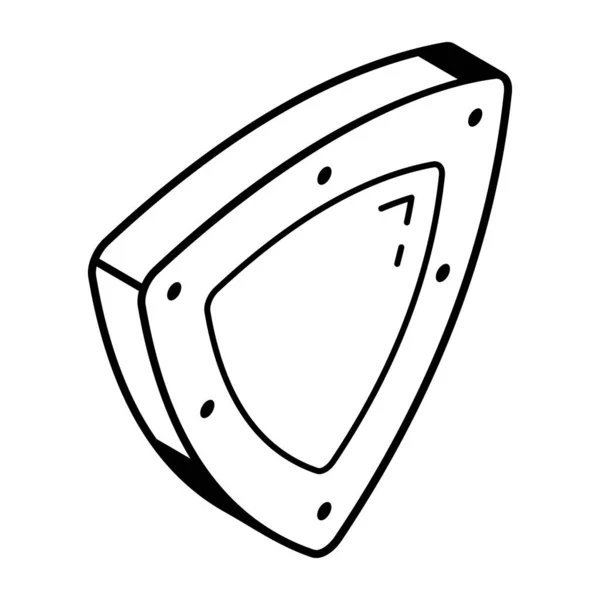 Schild Symbol Skizze Illustration Für Web — Stockvektor