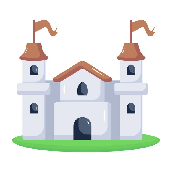 Fairytale House Castle Icon Vector Illustration — Stock Vector