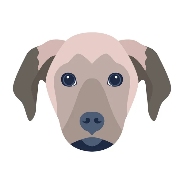 Χαριτωμένο Σκυλί Πρόσωπο Διάνυσμα Εικονογράφηση Σχεδιασμό — Διανυσματικό Αρχείο