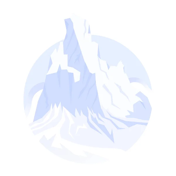 雪の山ベクトル図 — ストックベクタ