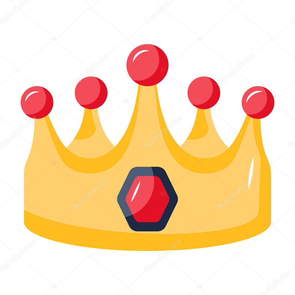 Corona Rey Reina Coronas Reales Ilustración Vectorial Vector de