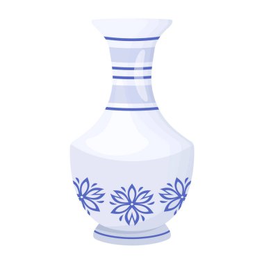 Beyaz arkaplanda mavi sürahi simgesi