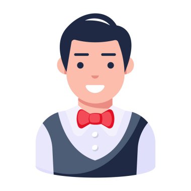 Garson. Web simgesi basit illüstrasyon