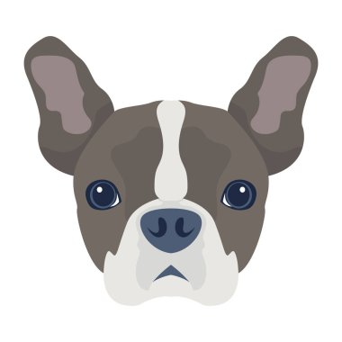 köpek kafası, illüstrasyon, beyaz arkaplan vektörü.
