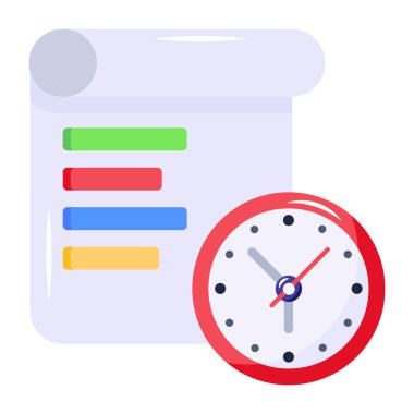 Saat. Web simgesi basit illüstrasyon