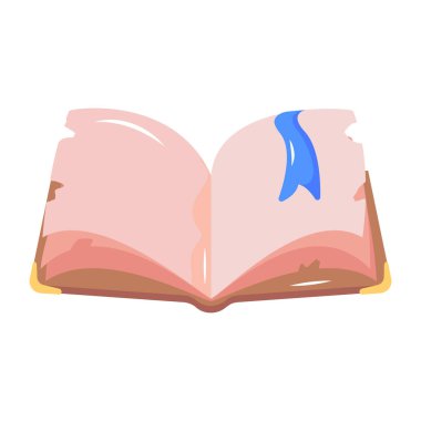 Açık sayfa vektör illüstrasyon tasarımlı kitap