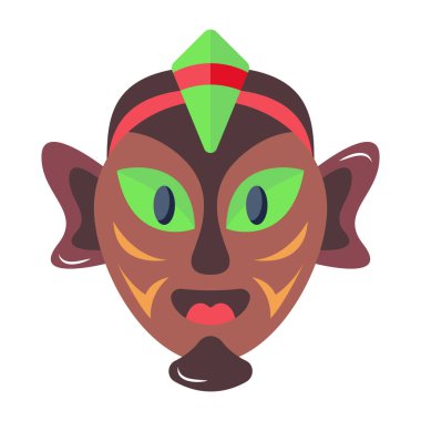 Maske. Web simgesi basit illüstrasyon 