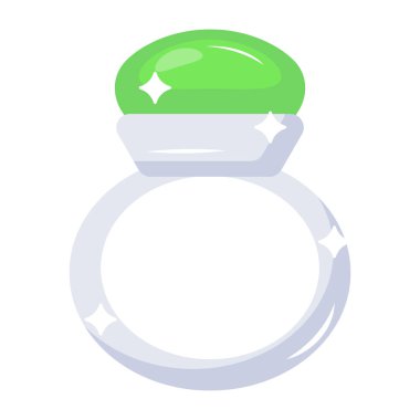 Elmas yüzüklü bir yüzüğün vektör çizimi