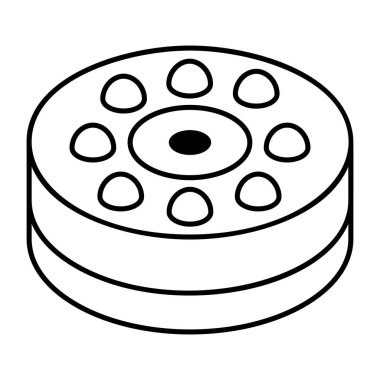 Gıda ve teknoloji ikonunun vektör illüstrasyonu.