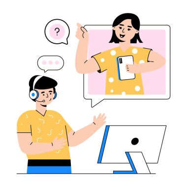 Cep telefonu ve dizüstü bilgisayarı olan genç çift.