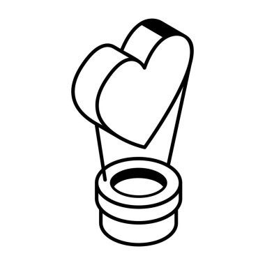 kalp şekli ikon vektör illüstrasyonu