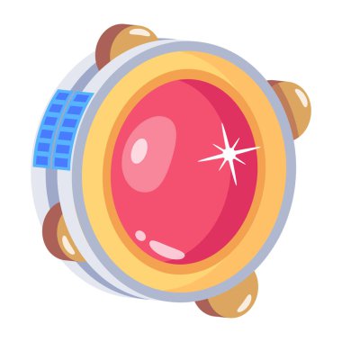 Bir karikatürün vektör çizimi bir pusula