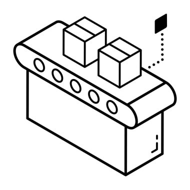 Kutuları taşıyan taşıyıcı. vektör illüstrasyonu