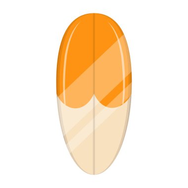 Sörf tahtası simgesi. Düz tasarım