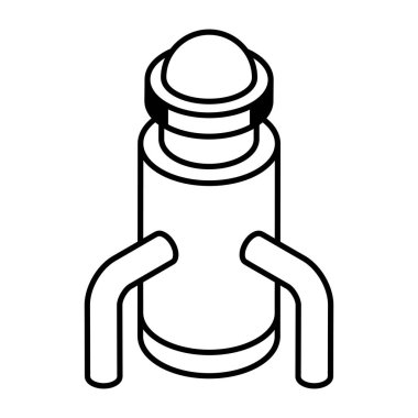 Su borusunun vektör illüstrasyonu, simge elemanı arkaplanı