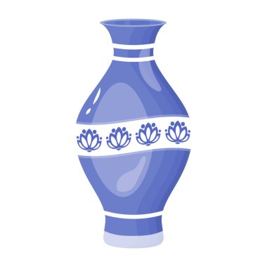 vazo simgesi. Web için seramik kap vektör simgelerinin özet çizimi