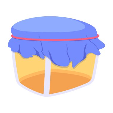 Ballı kavanoz ve tahta saplı.