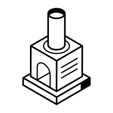 Su borusunun vektör illüstrasyonu, simge elemanı arkaplanı