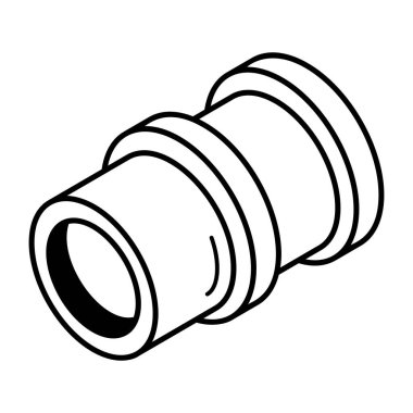 Teleskop üzerine beyaz izole