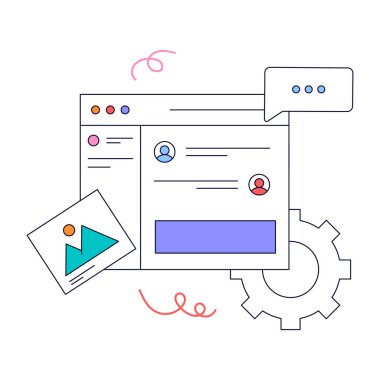 Web tasarımı konsepti, vektör illüstrasyonu