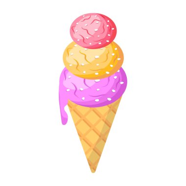 Dondurma külahı. vektör illüstrasyonu