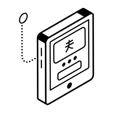 Bir smartphone simge vektör çizim