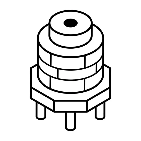 Ilustración Vectorial Icono Tubo — Vector de stock