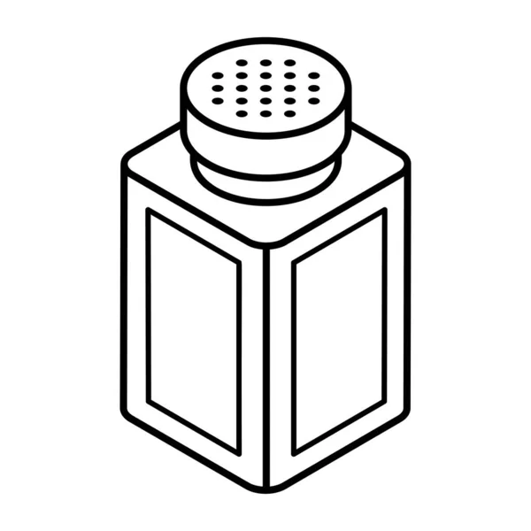 Vector Illustration Salt Bottle Icon — Stock Vector