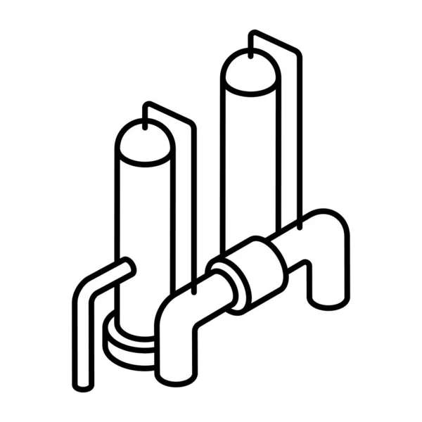 Design Der Ölfabrik Ikone — Stockvektor