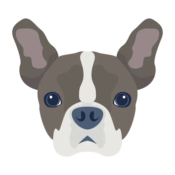 Hondenkop Illustratie Vector Witte Achtergrond — Stockvector