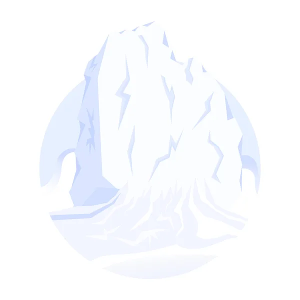 Icône Iceberg Isolé Sur Fond Blanc — Image vectorielle