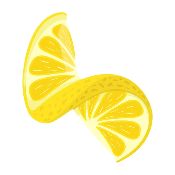 Vektorillustration Einer Zitronenscheibe — Stockvektor