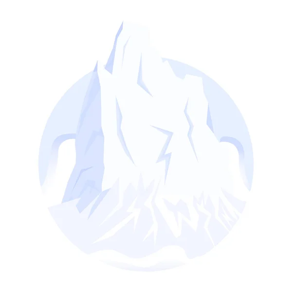 氷山図白い背景のベクトル — ストックベクタ