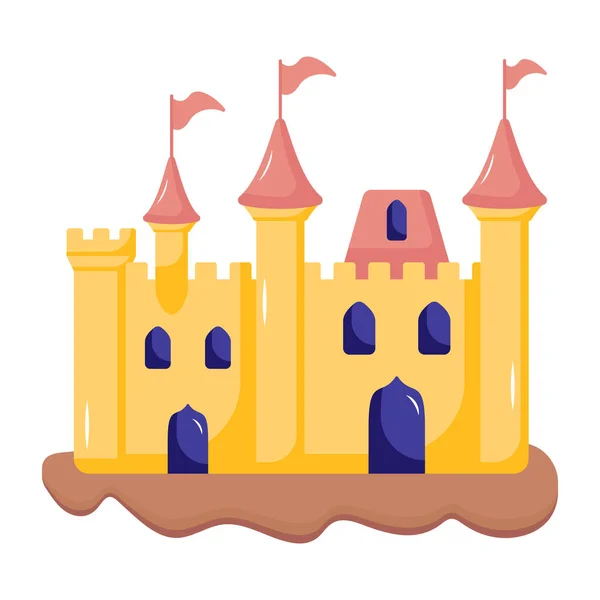 Vektor Illustration Eines Mittelalterlichen Burgturms — Stockvektor