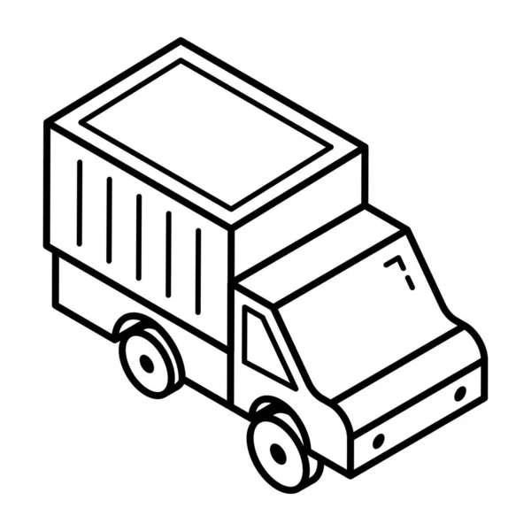 Illustrazione Vettoriale Dell Icona Del Camion Merci — Vettoriale Stock