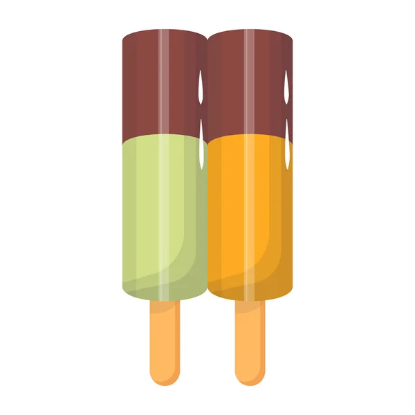 Ice Cream Icon Cartoon Popsicles Vector Icon — Stock Vector