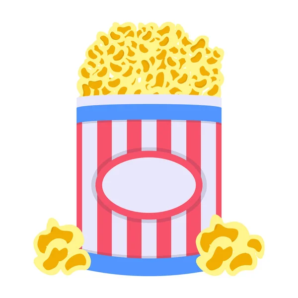 Popcorn Lebensmittelvektor Illustration Design — Stockvektor